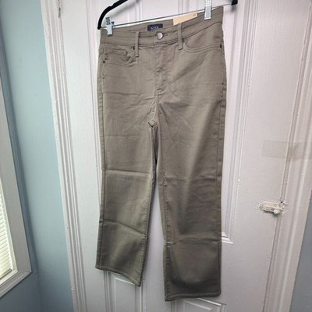 NYDJ High Rise Capri Pants Cool Embrace Khaki Women Size 4 Tall NWT New